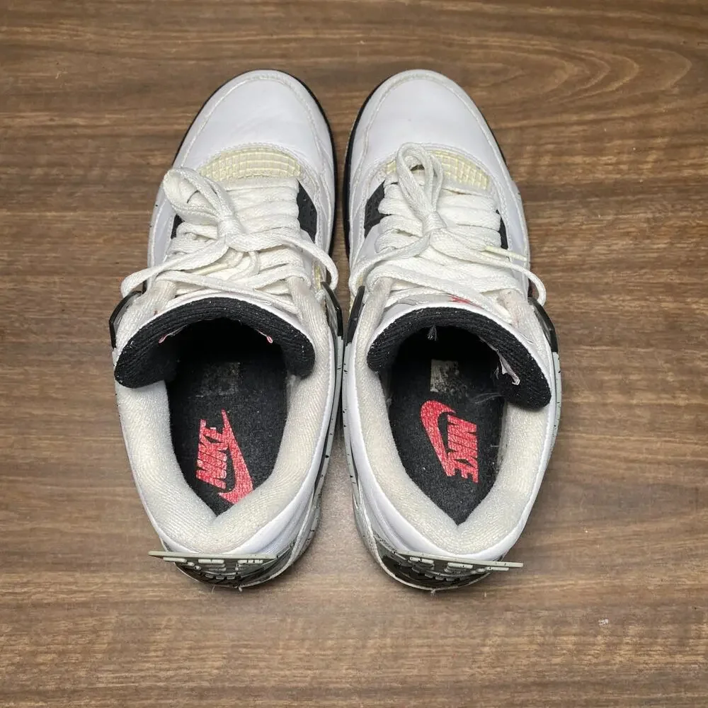 Mens Air Jordan 4 Retro OG White Cement Size 8 Basketball Shoes (840606-192)